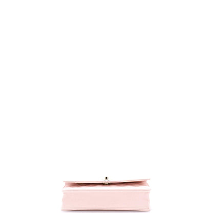 CC Turnlock Top Handle Wallet on Chain Quilted Caviar
