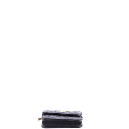 Pearl Crush Flap Clutch with Chain Quilted Lambskin Mini