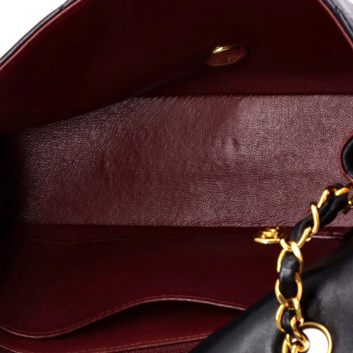 Vintage Diana Flap Bag Quilted Lambskin Small
