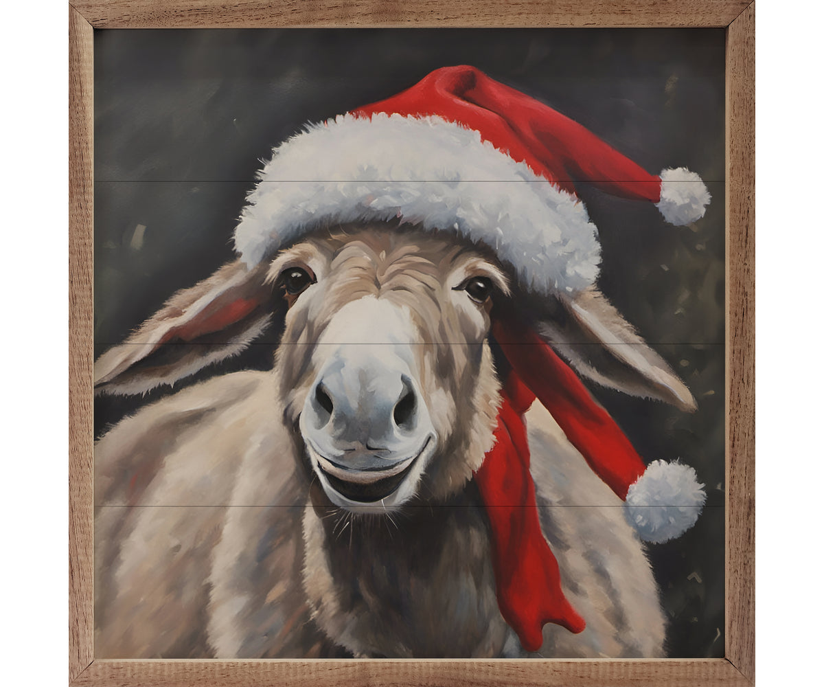 Kendrick Home Santa Donkey With Hat