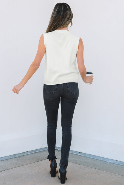 Threaded Pear Izabella V Neck Buttoned Sweater Vest