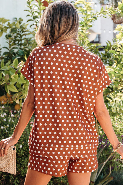 Threaded Pear Ruthie Dot Print Short Set