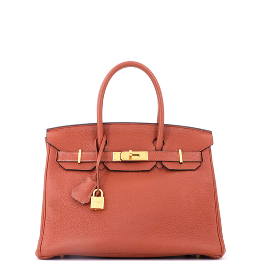 Birkin Handbag Cuivre Togo with Gold Hardware 30
