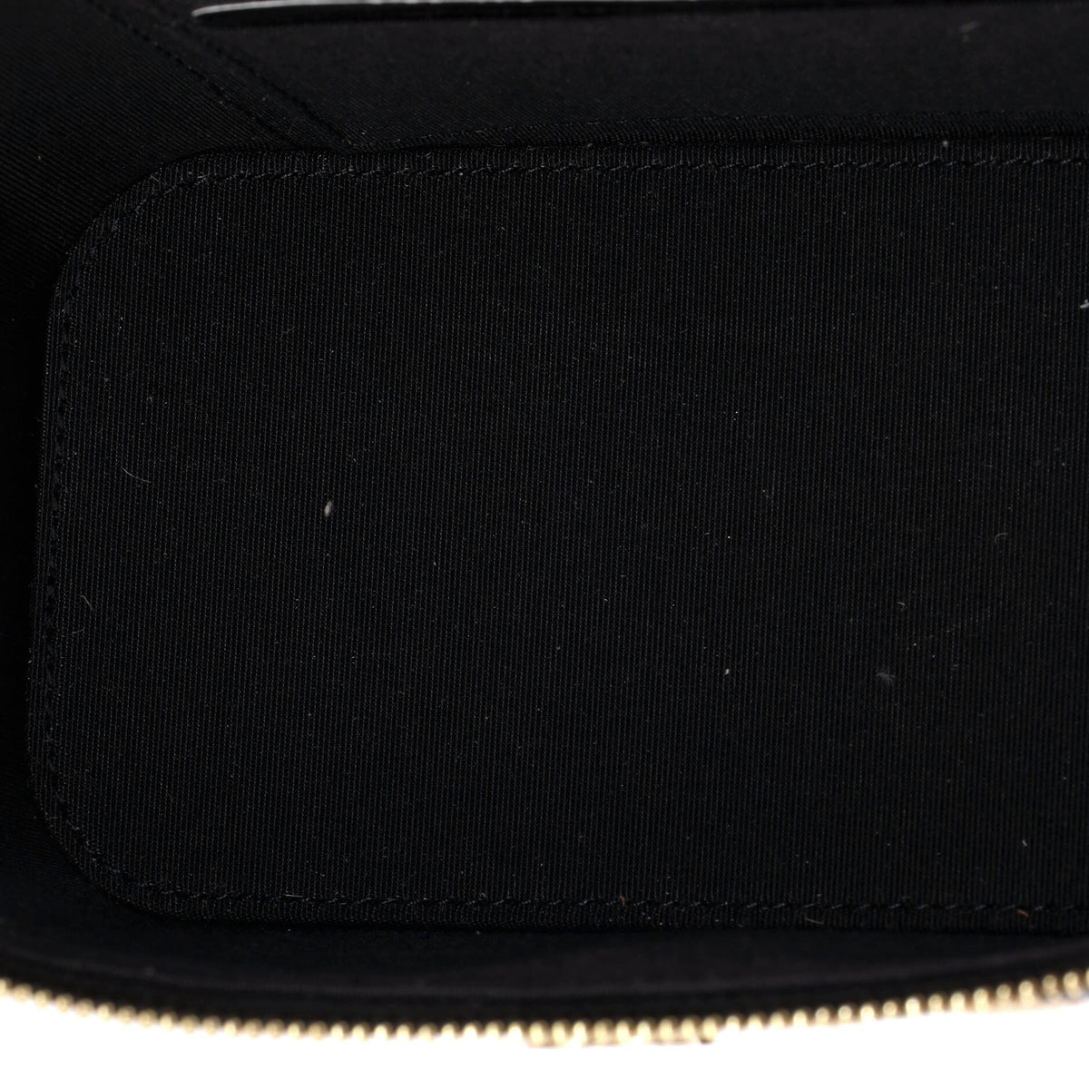 Classic Vanity Case with Chain Striped Raffia and Jute Small