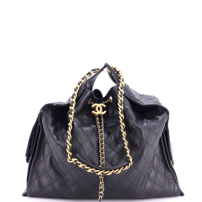 25 Hobo Bag Quilted Caviar Medium