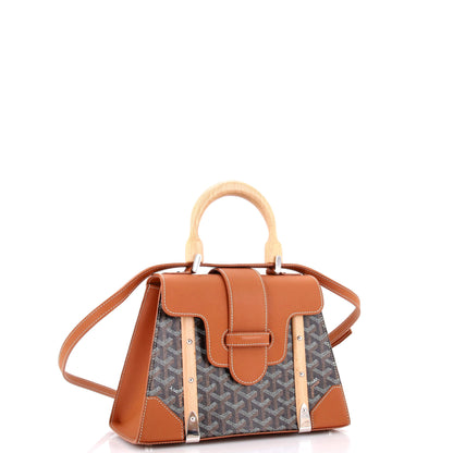 Saigon Top Handle Bag Coated Canvas with Leather PM