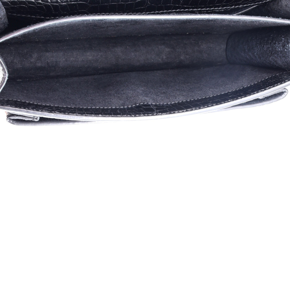 Sunset Crossbody Bag Crocodile Embossed Leather Medium
