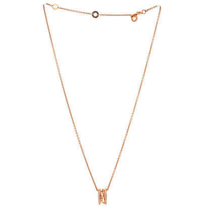 B.Zero1 Open Design Legend Zaha Hadid Pendant Necklace 18K Rose Gold with Diamonds