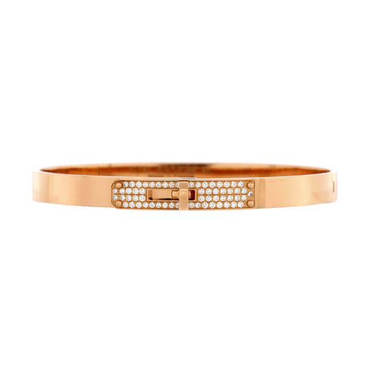 Kelly Bracelet 18K Rose Gold and Pave Diamonds Small