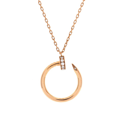 Juste un Clou Pendant Necklace 18K Rose Gold with Diamonds