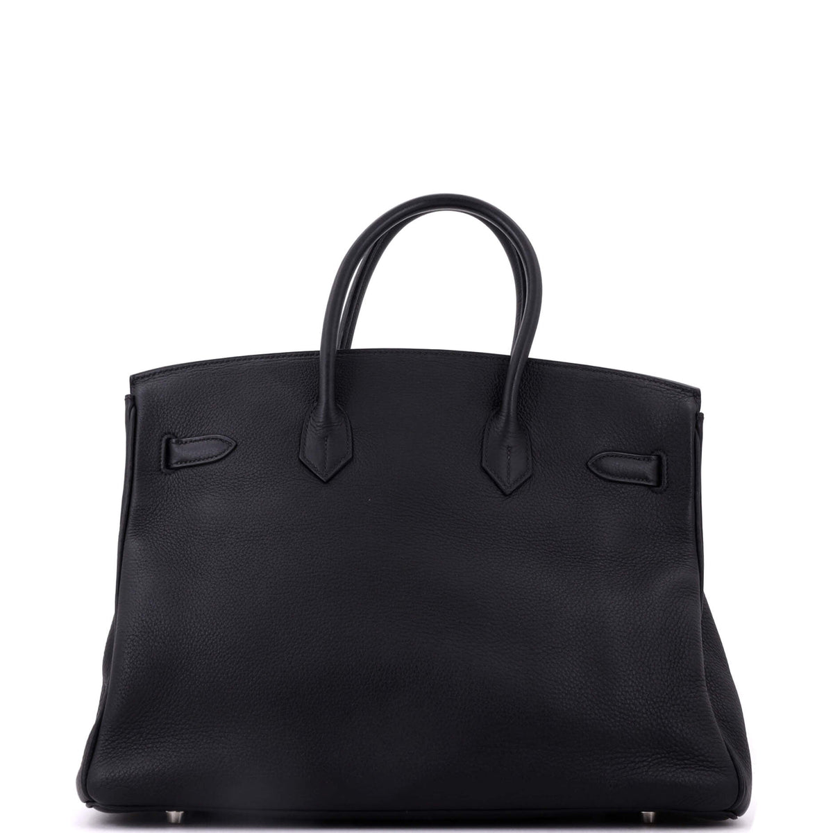 Birkin Handbag Noir Clemence with Palladium Hardware 35