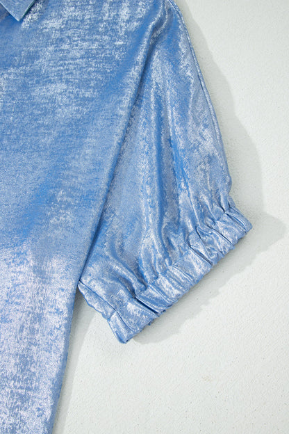 Threaded Pear Jolene Half Sleeve Metallic Top