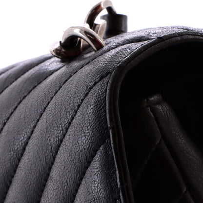 Classic Monogram College Bag Matelasse Chevron Leather Large