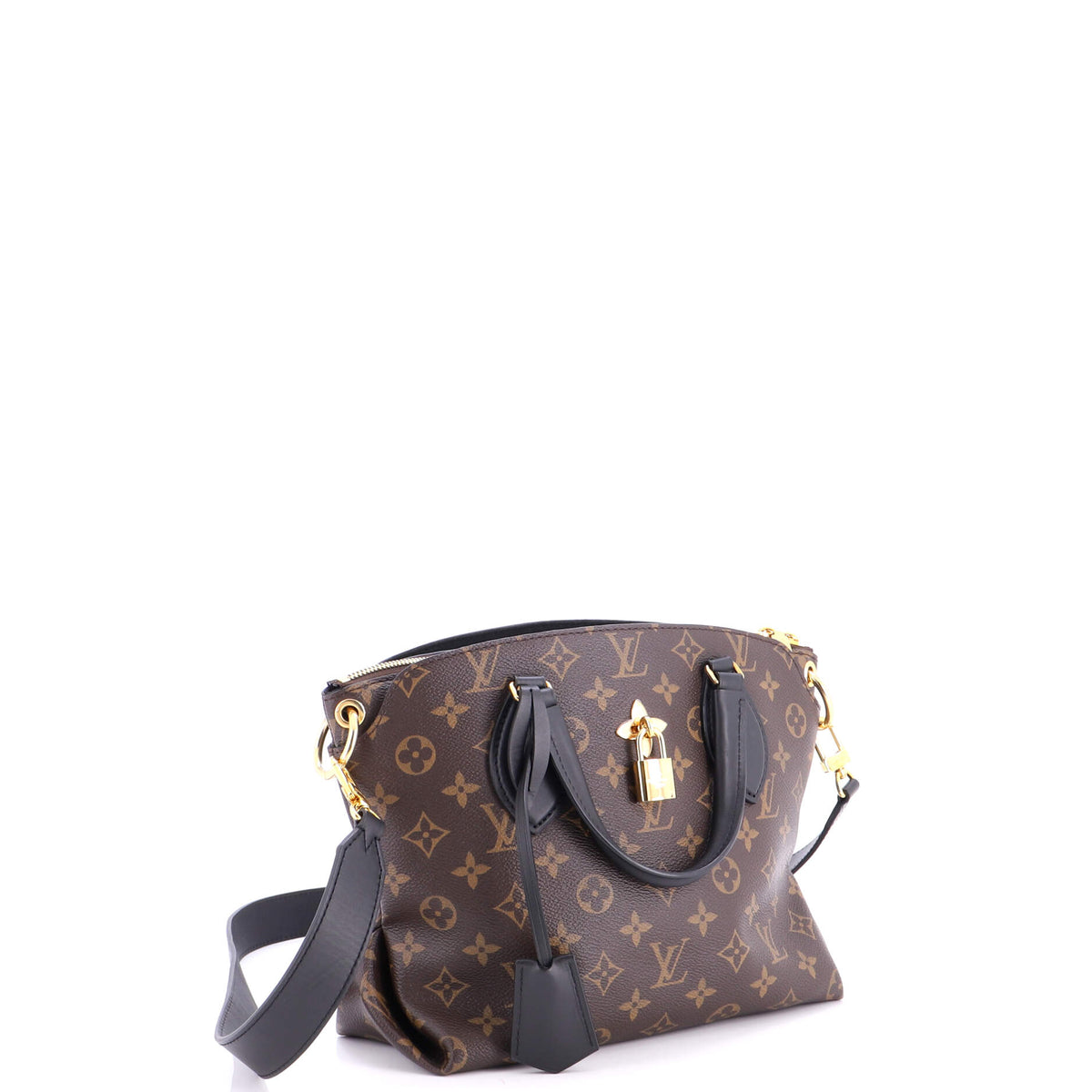 Flower Zipped Tote Monogram Canvas PM