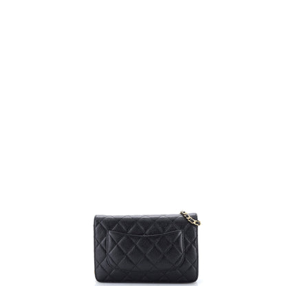 Wallet on Chain Quilted Caviar