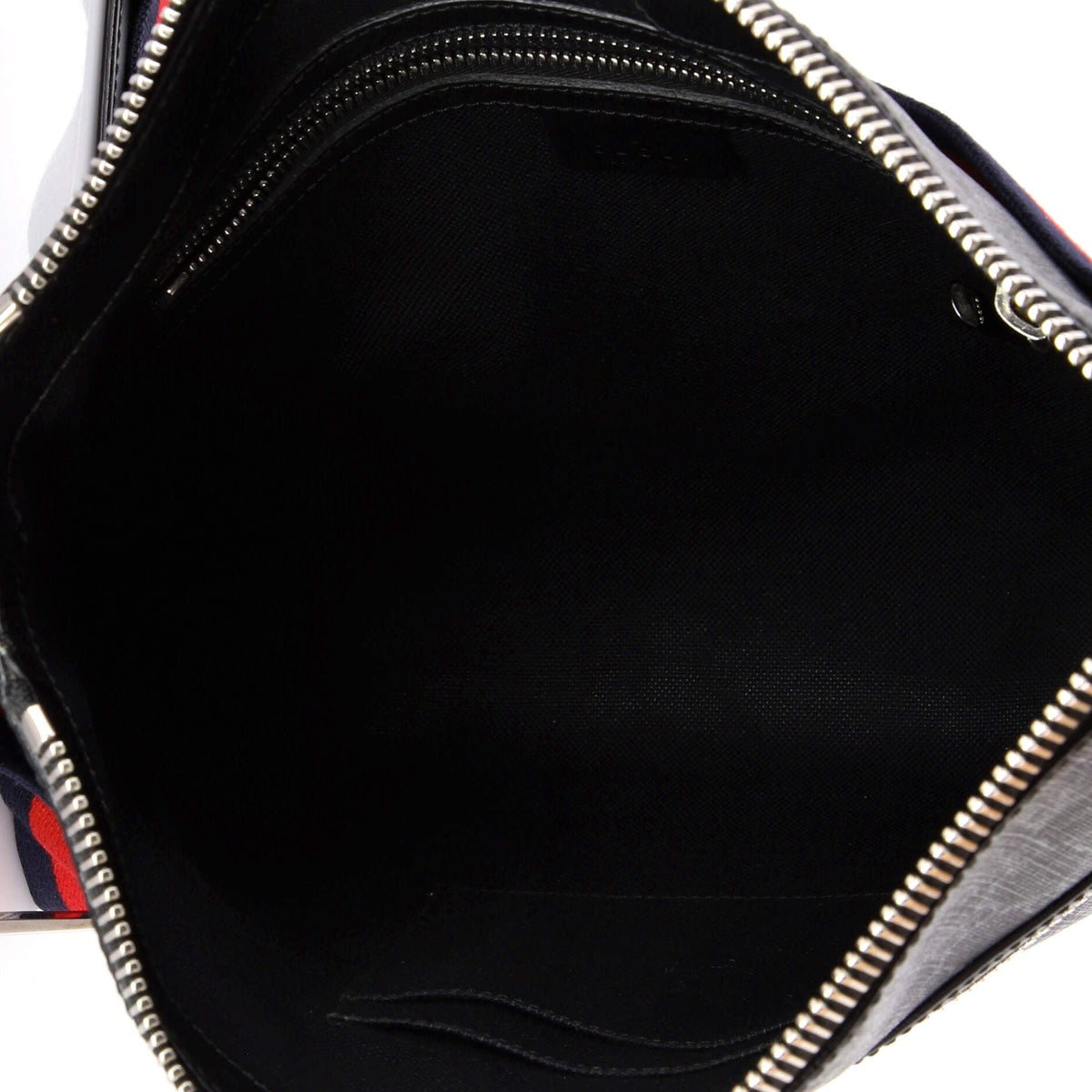 Web Strap Front Zip Messenger Bag GG Coated Canvas Medium