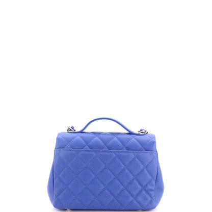 Business Affinity Flap Bag Quilted Caviar Small