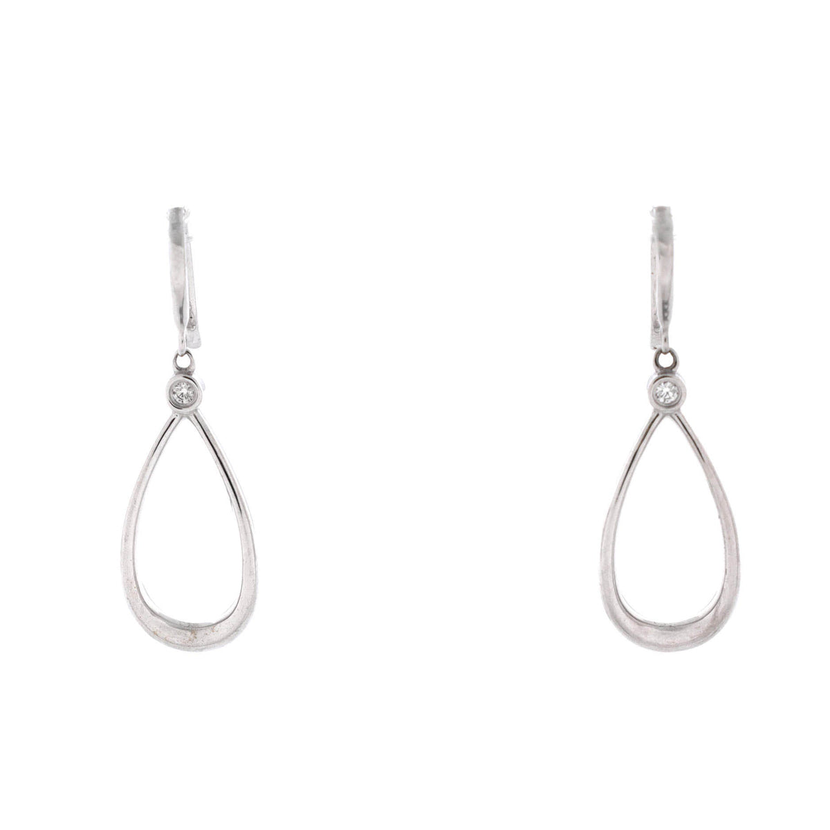 Teardrop Earrings 18K White Gold with Diamonds