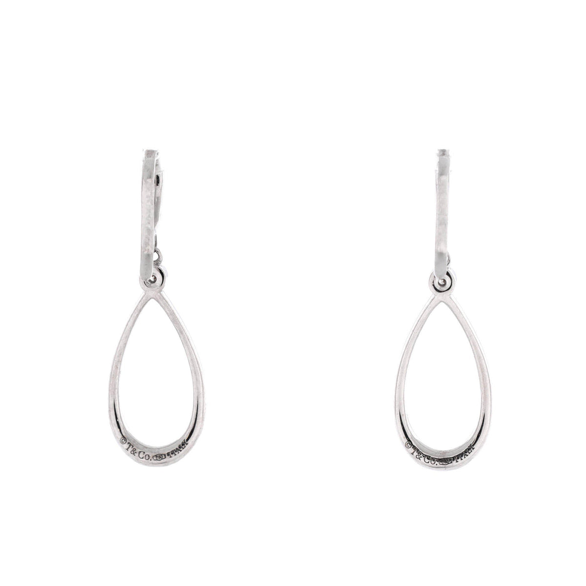 Teardrop Earrings 18K White Gold with Diamonds
