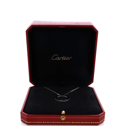 6 Diamonds Love Pendant Necklace 18K White Gold and Diamonds