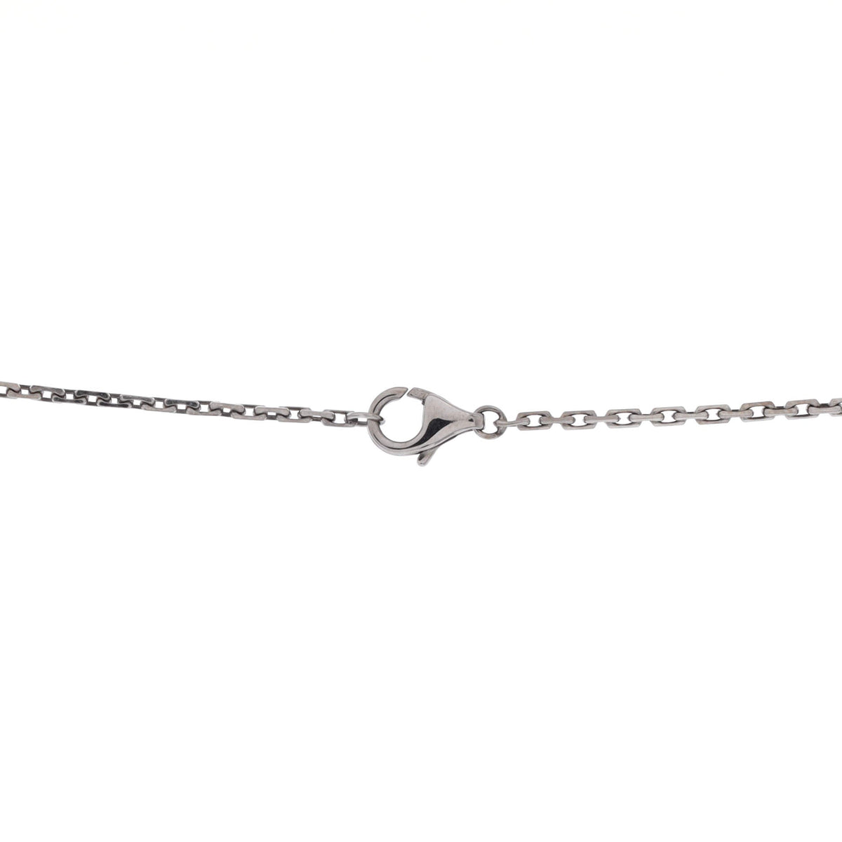 6 Diamonds Love Pendant Necklace 18K White Gold and Diamonds
