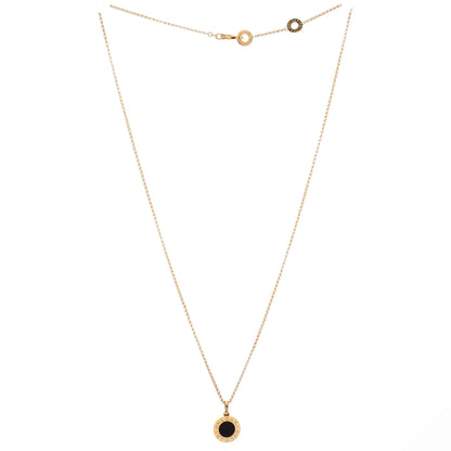 Bvlgari Bvlgari Pendant Necklace 18K Yellow Gold with Onyx