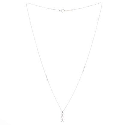Paloma Picasso Graffiti Love and Kisses XOX Pendant Necklace 18K White Gold with Diamond