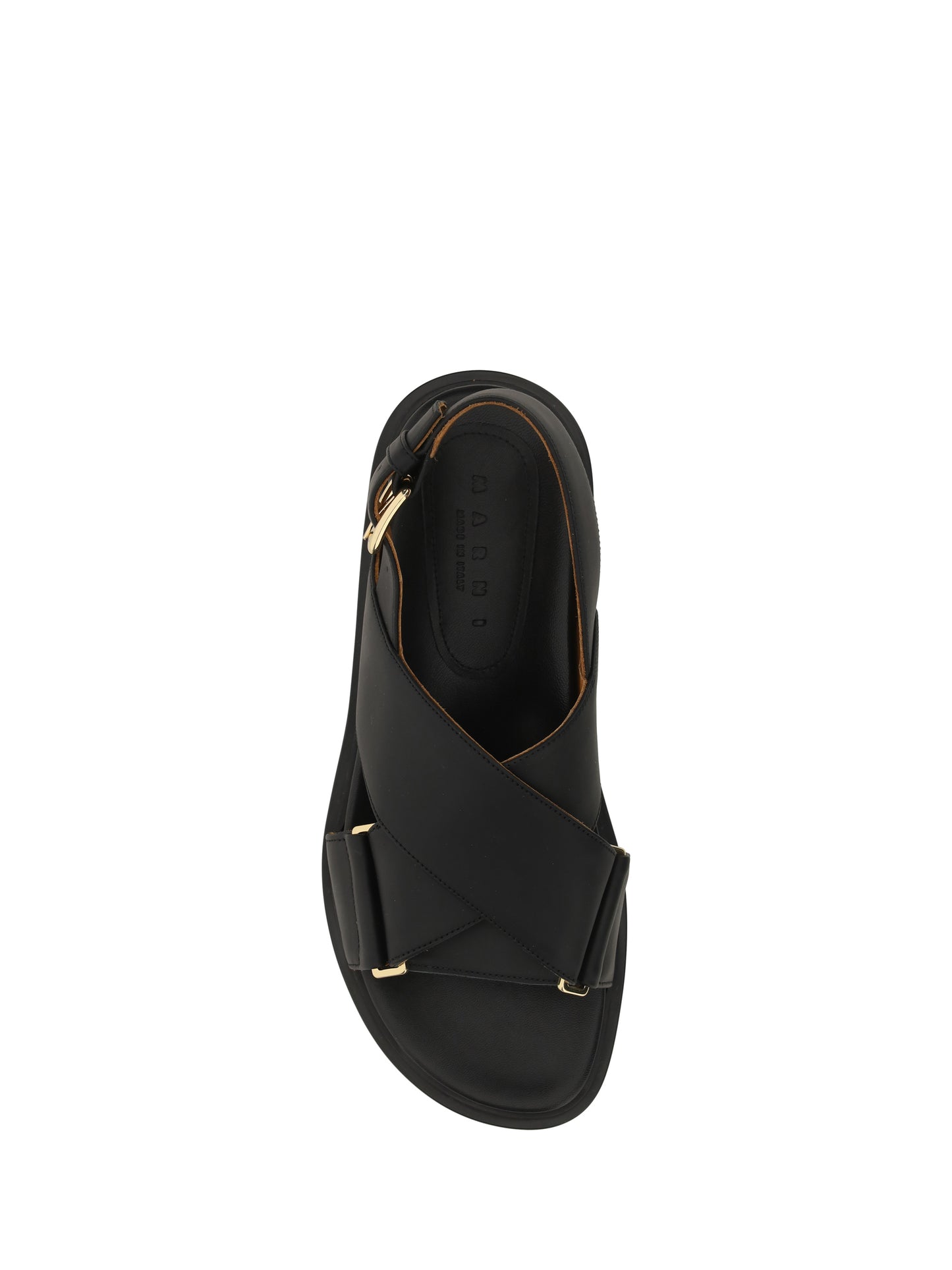 Sandals Fussbett Black Calf Leather