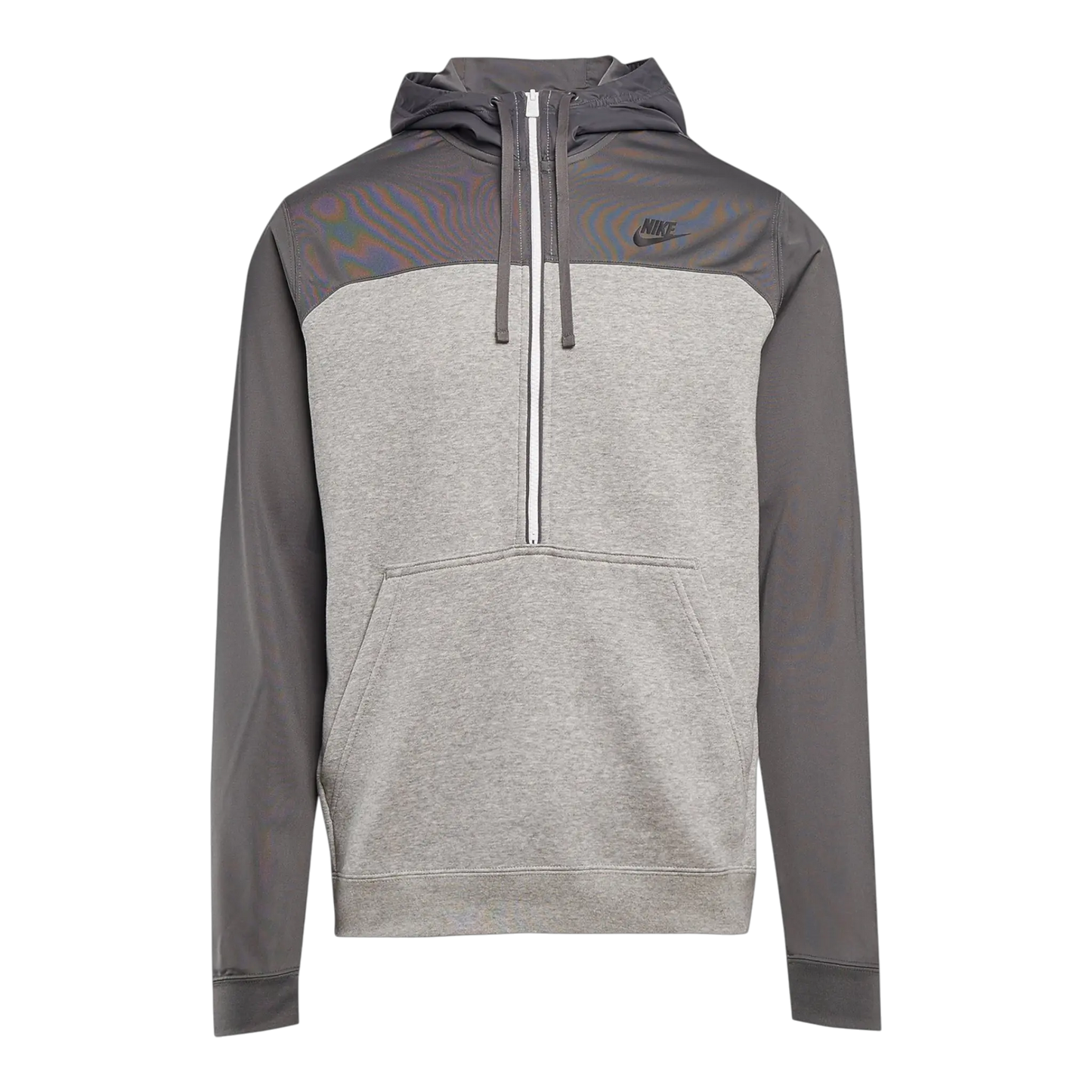 Nike Sportswear Fleece 1/2-Zip Men Hoodie Heather Grey/Charcoal