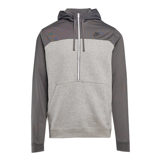 Nike Sportswear Fleece 1/2-Zip Men Hoodie Heather Grey/Charcoal