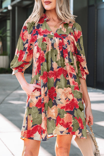 Threaded Pear Annika Half Sleeve Mini Dress