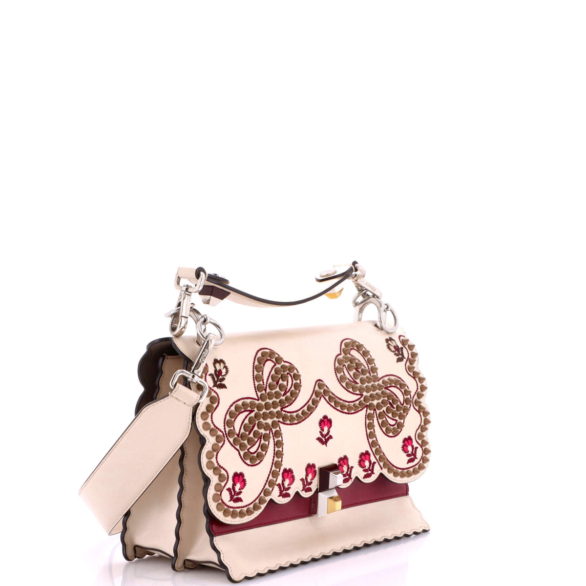 Kan I Bag Embroidered Studded Leather Medium