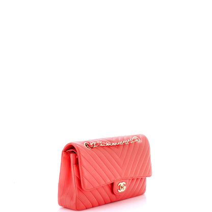 Classic Double Flap Bag Chevron Lambskin Medium