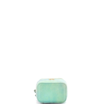 Classic Top Handle Vanity Case with Chain Quilted Lambskin Mini