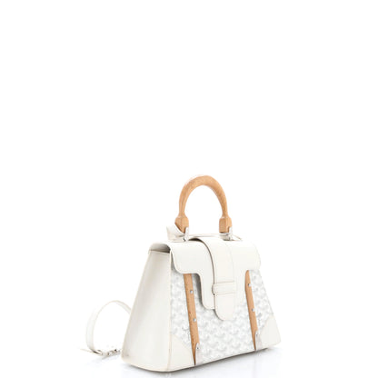 Saigon Top Handle Bag Coated Canvas with Leather PM