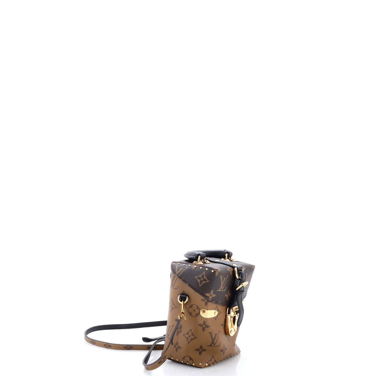 Camera Box Handbag Studded Reverse Monogram Canvas