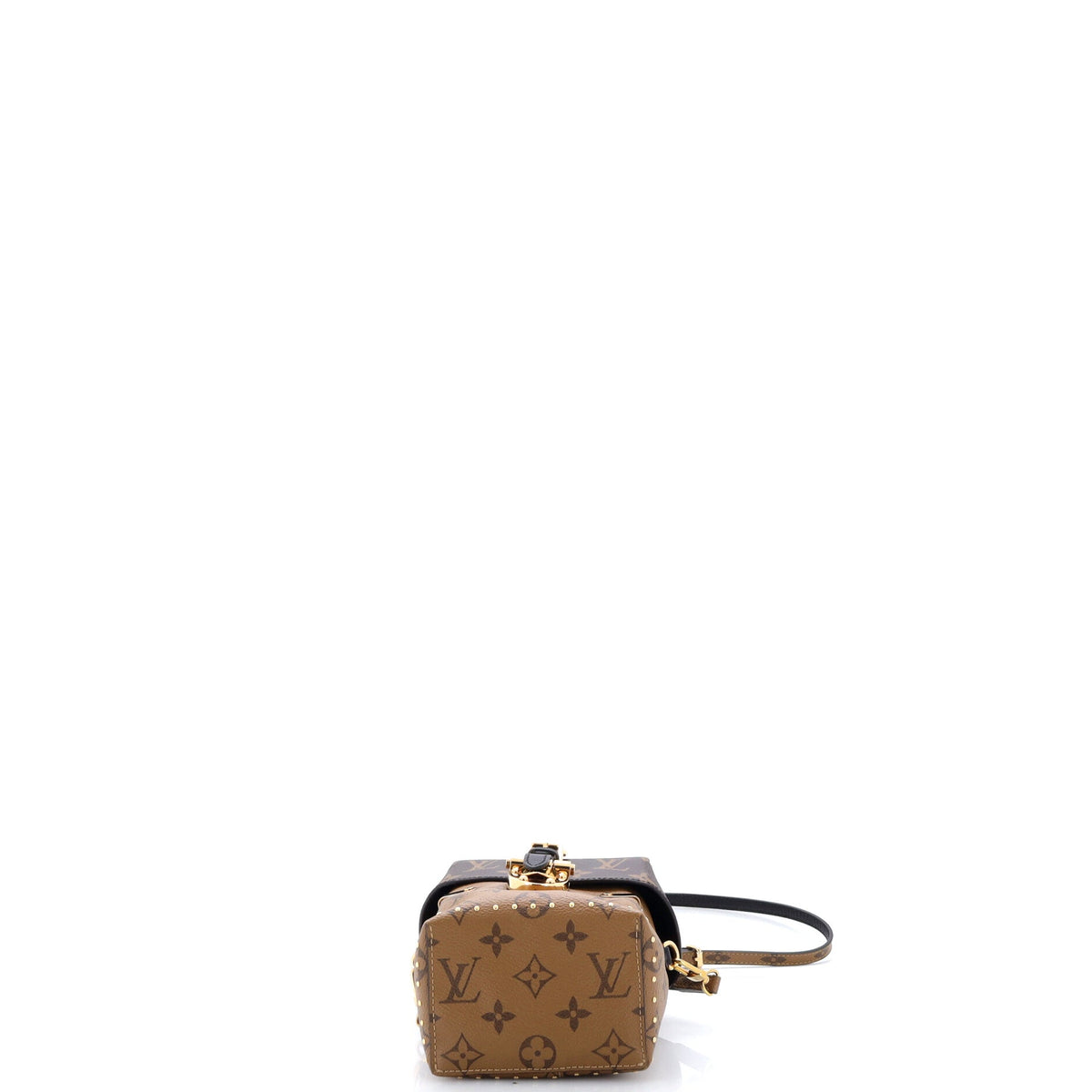 Camera Box Handbag Studded Reverse Monogram Canvas