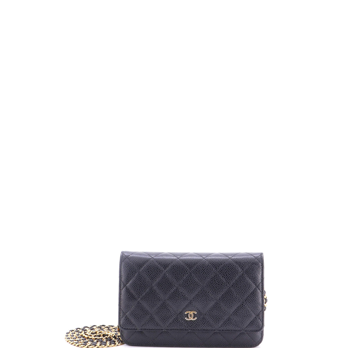 Wallet on Chain Quilted Caviar
