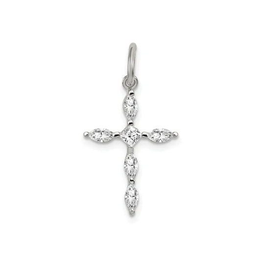Cubic Zirconia Charm Cross Pendant
