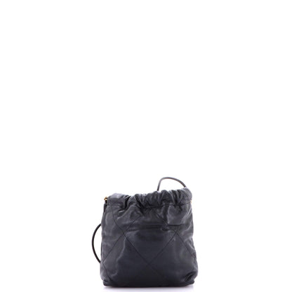 22 Chain Hobo Quilted Caviar Mini