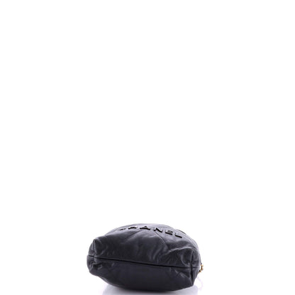 22 Chain Hobo Quilted Caviar Mini