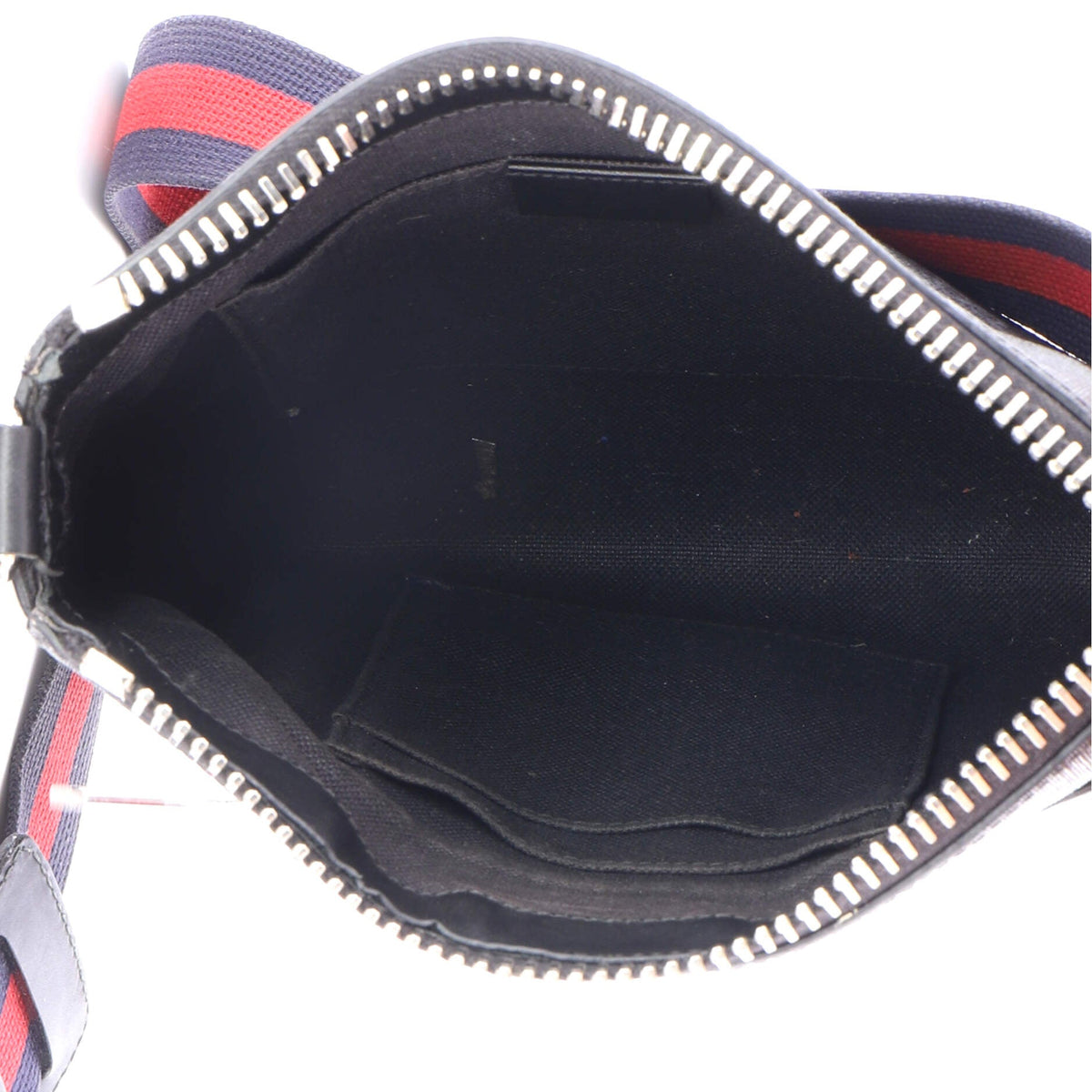 Web Strap Front Zip Messenger Bag GG Coated Canvas Small