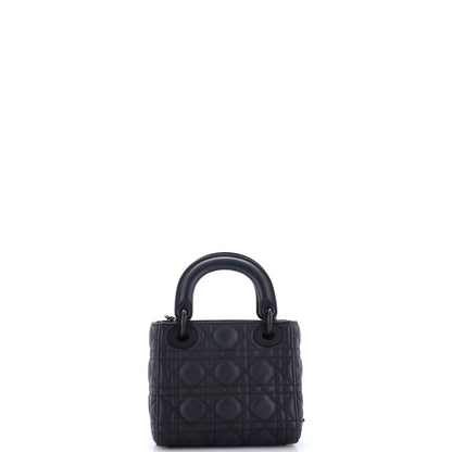 Ultra Matte Lady Dior Chain Bag Cannage Quilt Calfskin Mini