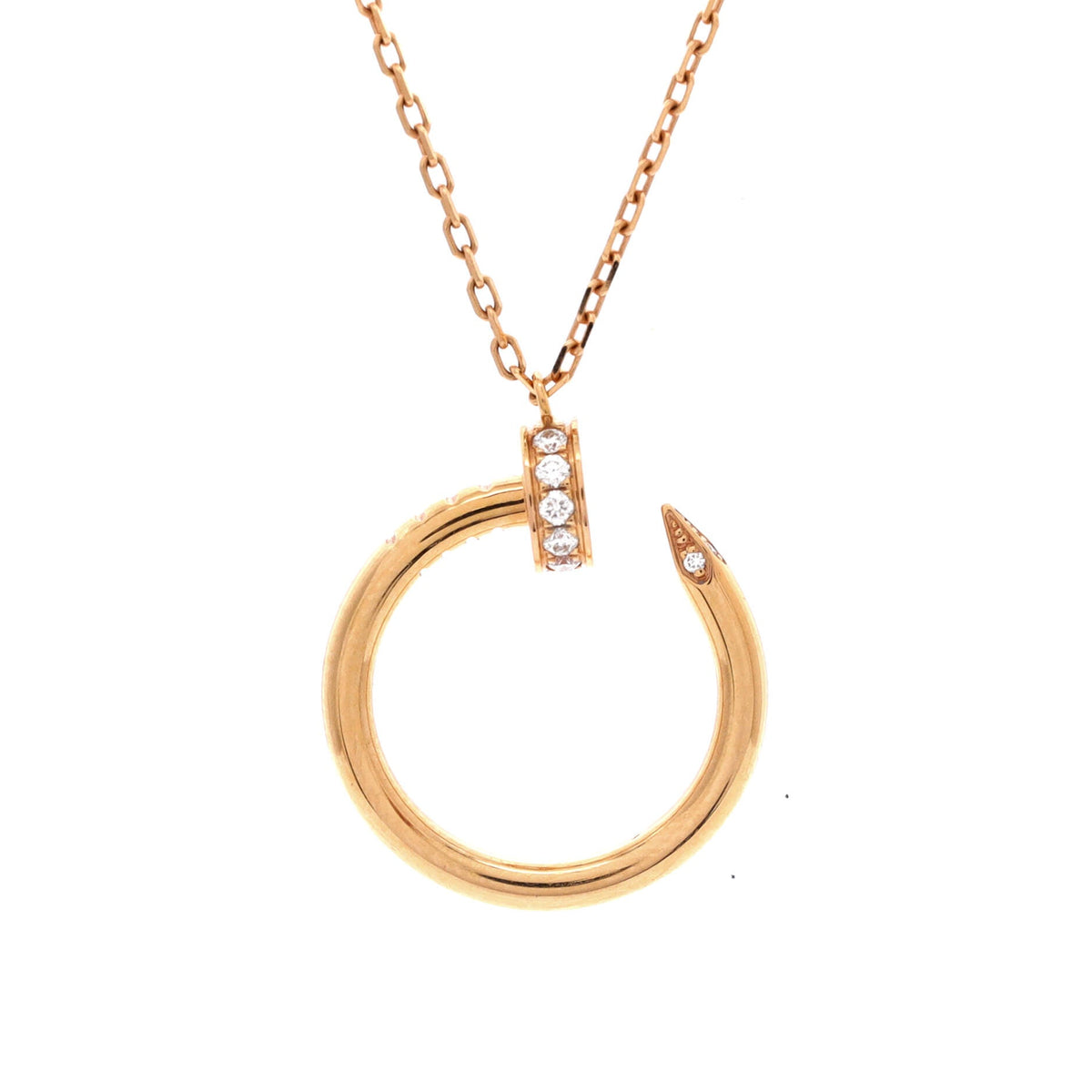 Juste un Clou Pendant Necklace 18K Rose Gold with Diamonds
