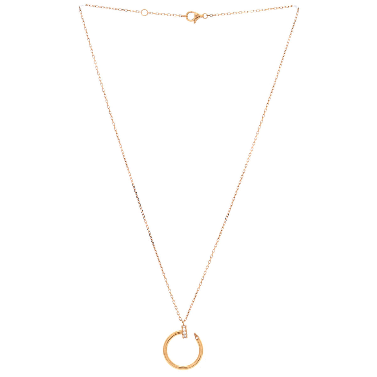 Juste un Clou Pendant Necklace 18K Rose Gold with Diamonds