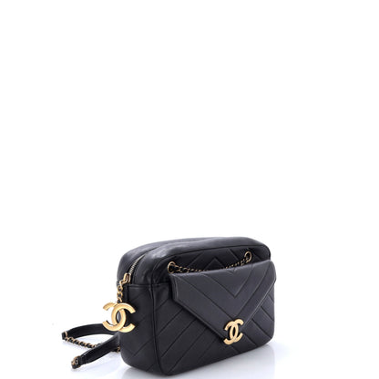 Coco Envelope Camera Case Bag Chevron Lambskin Small