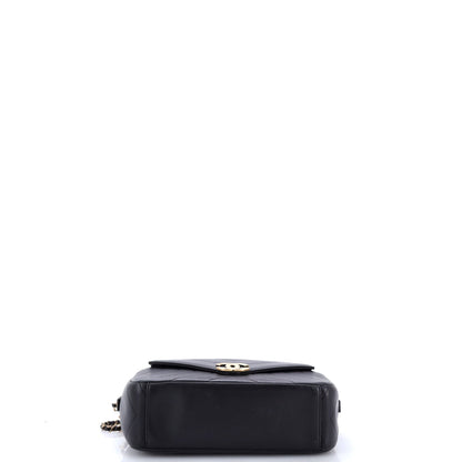 Coco Envelope Camera Case Bag Chevron Lambskin Small