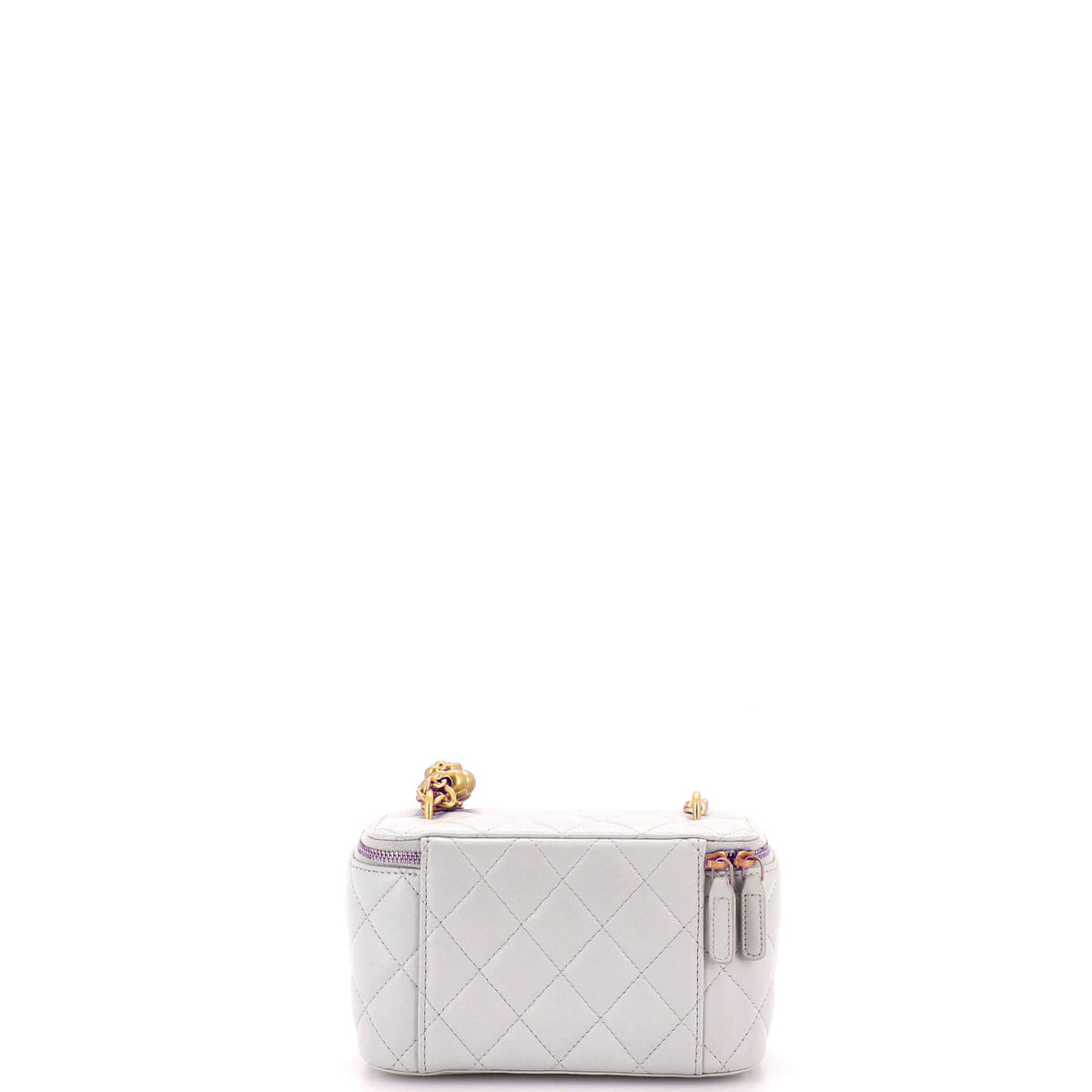 Sweet Camellia Vanity Case with Chain Quilted Lambskin Small