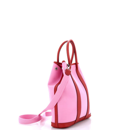 Garden File Tote Toile and Leather 28