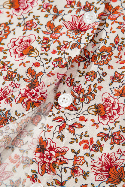 Threaded Pear Carter Notched Puff Sleeve Blouse